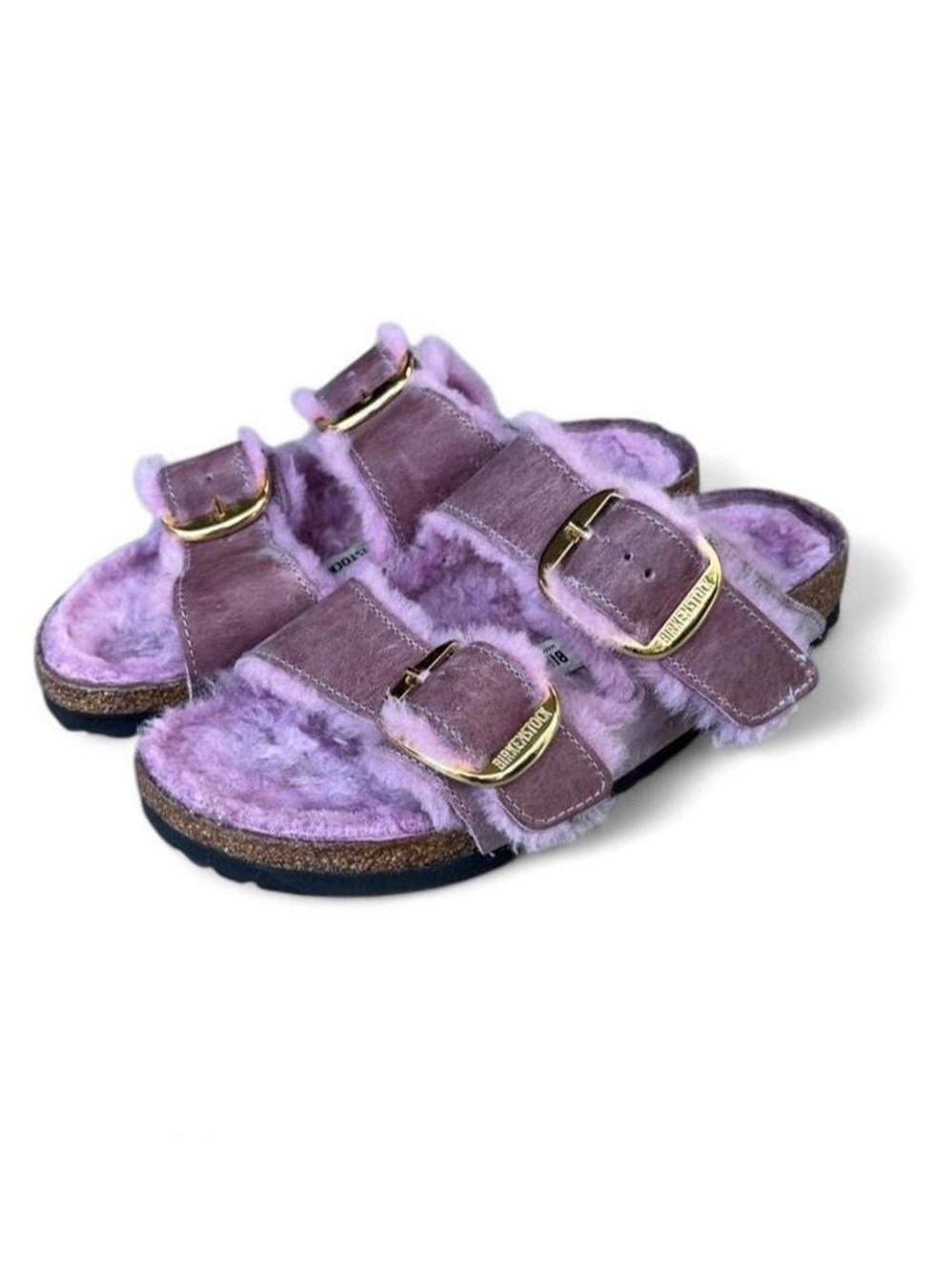 Birkenstock Arizona Big Buckle Shearling Lilac EU 37 US 6-6.5 Narrow